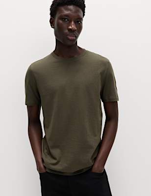 Pure Cotton Regular Fit Crew Neck T-Shirt