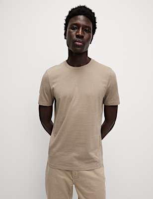 Regular Fit Pure Cotton Crew Neck T-Shirt