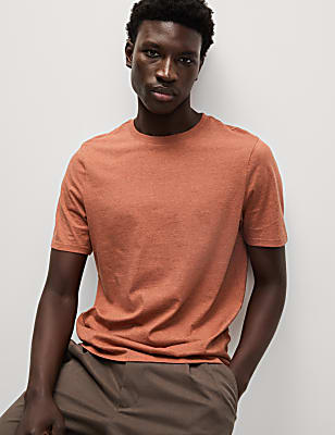 Regular Fit Pure Cotton Crew Neck T-Shirt