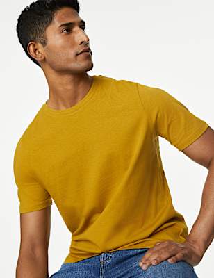 Regular Fit Pure Cotton Crew Neck T-Shirt