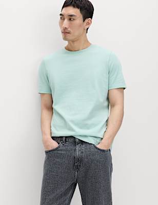 Regular Fit Pure Cotton Crew Neck T-Shirt