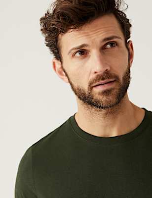 Regular Fit Pure Cotton Crew Neck T-Shirt