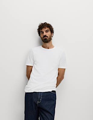 Regular Fit Pure Cotton Crew Neck T-Shirt