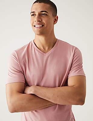 Pure Cotton V-Neck T-Shirt