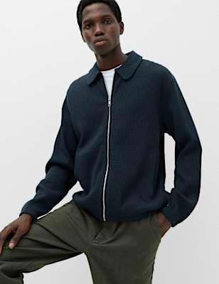 Pure Cotton Exploded Waffle Jacket