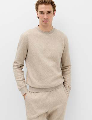 Cotton Rich Brushback Sweatshirt