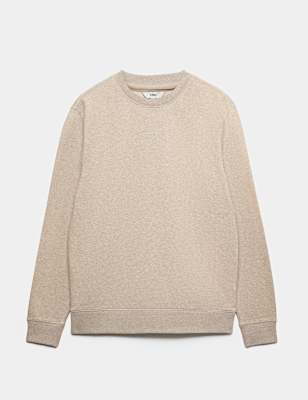 Cotton Rich Brushback Sweatshirt