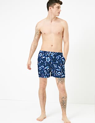 Quick Dry Floral Print Swim Shorts