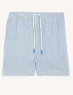 Quick Dry Striped Seersucker Swim Shorts