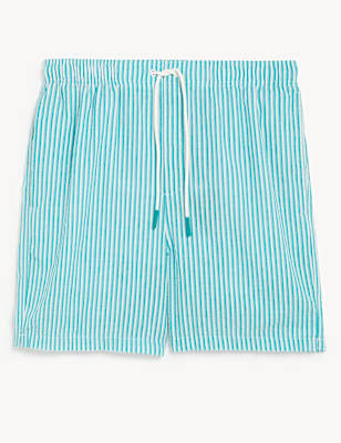 Quick Dry Striped Seersucker Swim Shorts