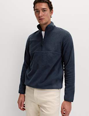Half Zip Textured Fleece