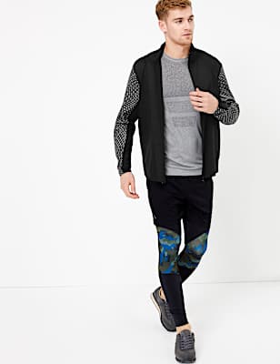 Active Zip Through Spiderweb Design Jacket