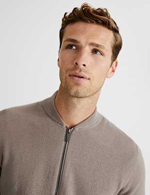 Premium Cotton Zip Up Knitted Bomber