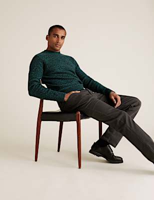 Textured Crew Neck Jumper