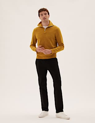 Cotton Blend Ribbed Jumper