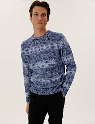 Super Soft Striped Crew Neck Jumper