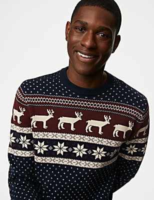 Pure Cotton Fair Isle Christmas Jumper