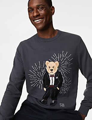 Pure Cotton Spencer Bear™ Christmas Jumper