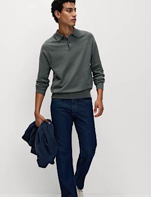 Cotton Rich Knitted Polo Shirt