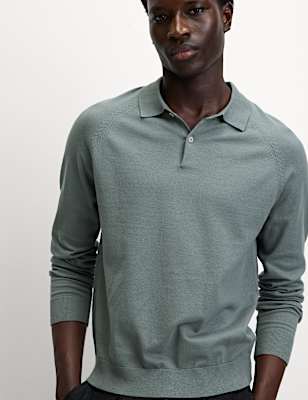 Cotton Rich Knitted Polo Shirt
