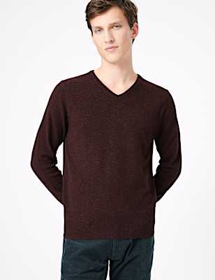 Pure Extra Fine Lambswool V-Neck Jumper