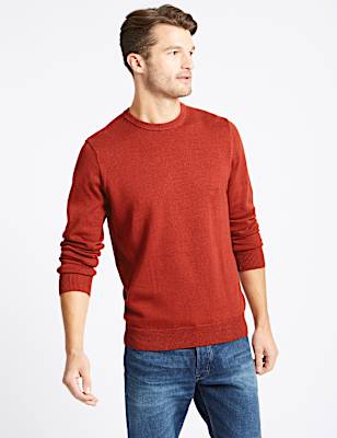 Pure Cotton Crew Neck Jumper