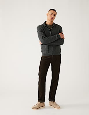 Cotton Blend Knitted Jacket