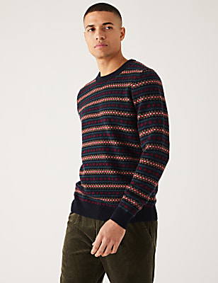 Pure Extra Fine Lambswool Fair Isle Jumper