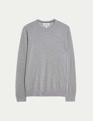 Pure Extra Fine Merino Wool Crew Neck Jumper