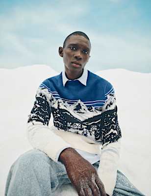 Pure Cotton Crew Neck Aspen Slogan Jumper