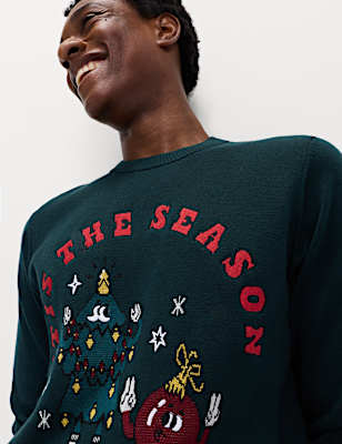 Pure Cotton Crew Neck Christmas Jumper