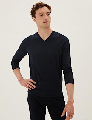 Pure Extra Fine Merino V-Neck Jumper