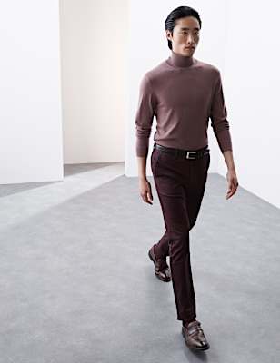 Pure Extra Fine Merino Wool Roll Neck Jumper