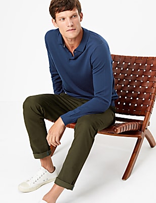 Pure Extra Fine Merino Wool Polo Shirt