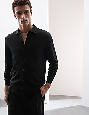 Pure Extra Fine Merino Wool Knitted Jacket