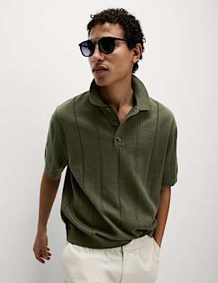 Pure Cotton Relaxed Fit Stich Polo
