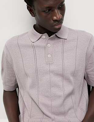 Pure Cotton Relaxed Fit Stich Polo