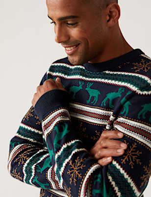 Pure Cotton Fair Isle Christmas Jumper