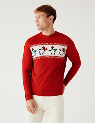 Penguin Crew Neck Christmas Jumper
