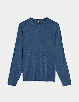 Pure Acrylic Stripes Round Neck Jumper