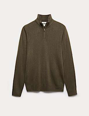 Cashmilon™ High Neck Half Zip Jumper