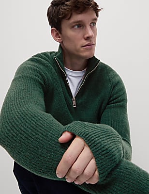 Supersoft Half Zip Jumper with Wool