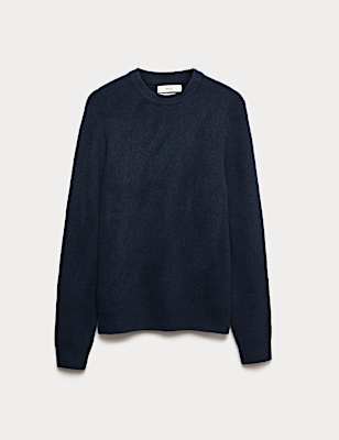 Supersoft Ribbed Crew Neck Jumper with Wool