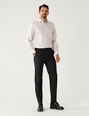 Tailored Fit Pure Wool Flannel Trousers