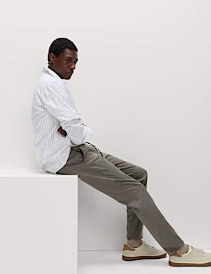 Tapered Fit Elasticated Trousers