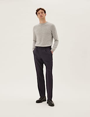 Regular Fit Single Pleat Trousers