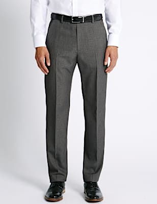 Regular Fit Flat Front Trousers