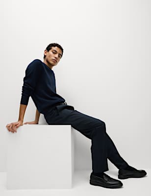 Tailored Fit Stretch Smart Trousers