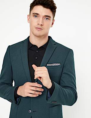 Cotton Blend Slim Fit Jacket