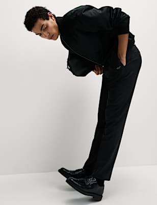 Slim Fit Wool Blend Trousers